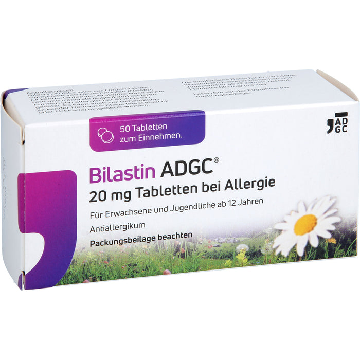 Bilastin ADGC 20 mg Tabletten bei Allergie, 50 pcs. Tablets