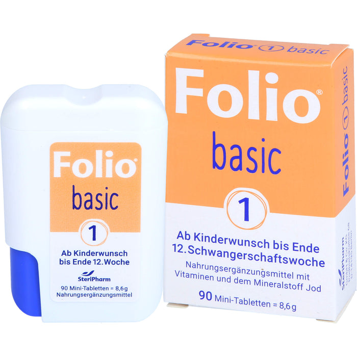 Folio 1 Basic ab Kinderwunsch bis Ende 12.Woche, 90 pc Tablettes
