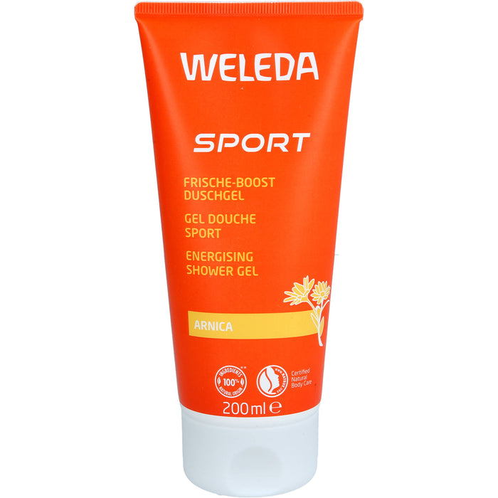 WELEDA Sport Frische-Boost Shower Gel Arnika, 200 ml Gel