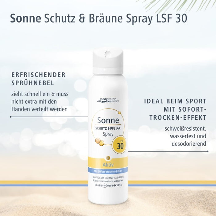Medipharma Cosmetics Sonne Schutz & Pflege Aktiv LSF 30 Aerosol-Spray, 150 ml Solution
