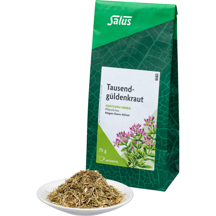 Salus Tausendgüldenkraut Arzneitee bei Appetitlosigkeit und Verdauungsbeschwerden, 75 g Thé