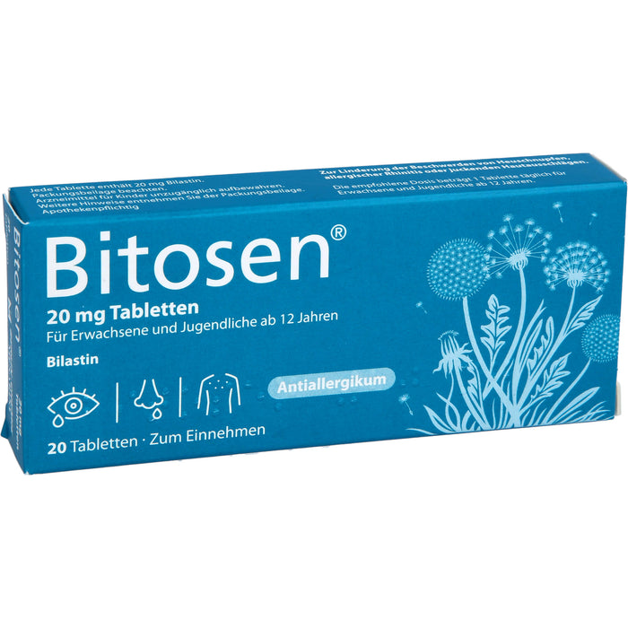 Bitosen 20 mg Tabletten bei Allergien, 20 pcs. Tablets