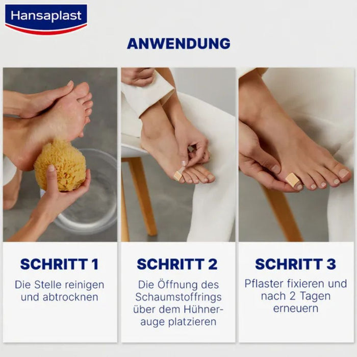 Hansaplast Hühneraugen-Pflaster mindert den Druck sofort, 8 St. Pflaster