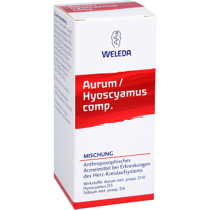 WELEDA Aurum / Hyoscyamus comp. Mischung bei Erkrankungen des Herz-Kreislaufsystems, 50 ml Mischung
