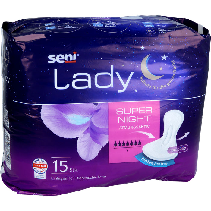 Seni Lady Super Night Inkontinenzeinlagen, 15 St. Einlagen