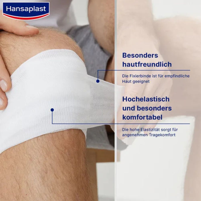 Hansaplast elastische Fixierbinde gekreppt 4 m x 8 cm, 1 pcs. dressing