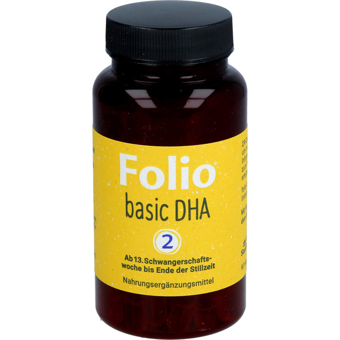 Folio 2 Basic DHA für Schwangerschaft & Stillzeit mit bioaktiver Folsäure, 90 pc Capsules