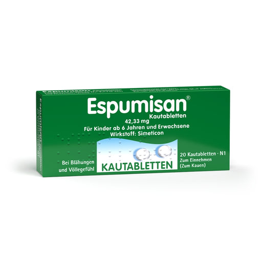 Espumisan Kautabletten bei Blähungen, 20 St. Tabletten