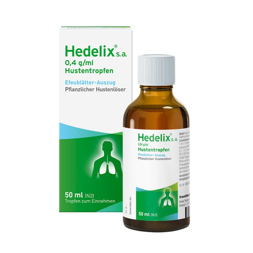 Hedelix s.a. Hustentropfen – konzentrierte Pflanzenpower für kraftvolle Hustenlinderung, 50 ml Lösung