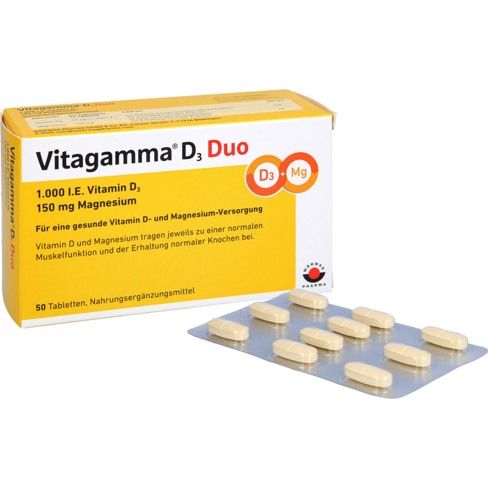 Vitagamma D3 Duo 1,000 I.E. 150 mg Magnesium Tabletten, 50 St. Tabletten