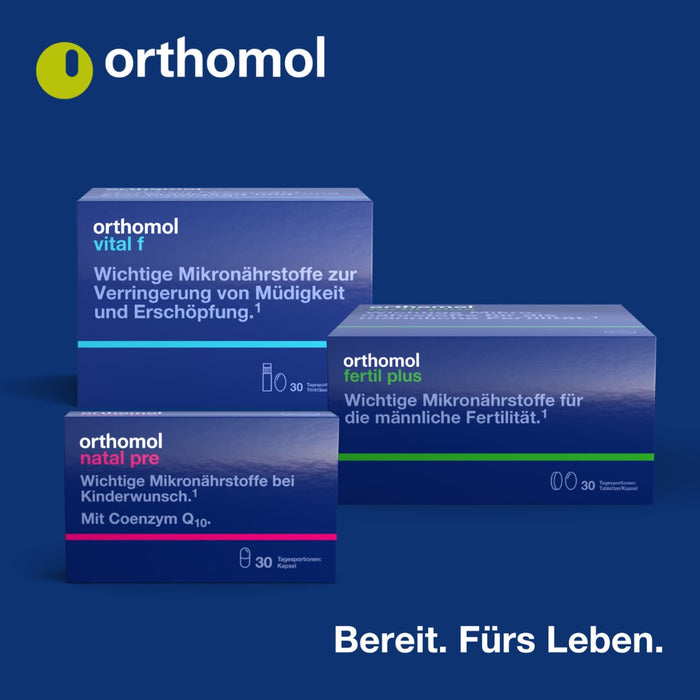 Orthomol Natal - Mikronährstoffe für Schwangerschaft und Stillzeit - mit Folsäure, weiteren Vitaminen und Zink - Granulat/Kapseln, 30 St. Tagesportionen