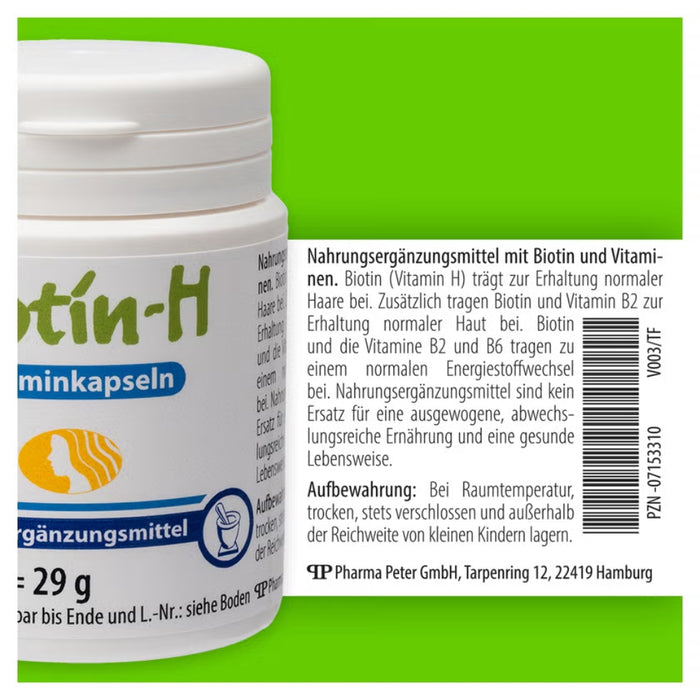 Pharma Peter Biotin H Vitaminkapseln, 60 St. Kapseln