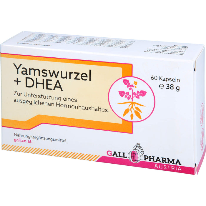 GALL PHARMA Yamswurzel + DHEA Kapseln zur Unterstützung eines ausgewogenen Hormonhaushalts, 60 pcs. Capsules