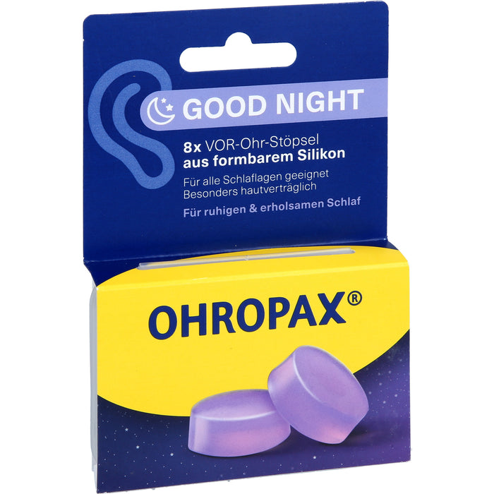 OHROPAX Good Night Silikon Vor-Ohr Stöpsel, 8 pcs. Earplugs
