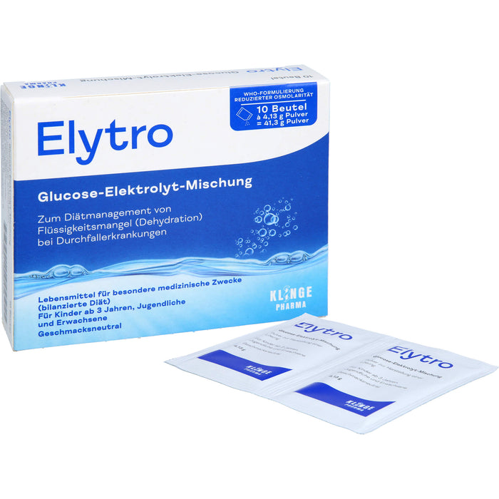 Elytro Glucose-Elektrolyt-Mischung bei Durchfallerkrankungen geschmacksneutral, 10 pc Sachets