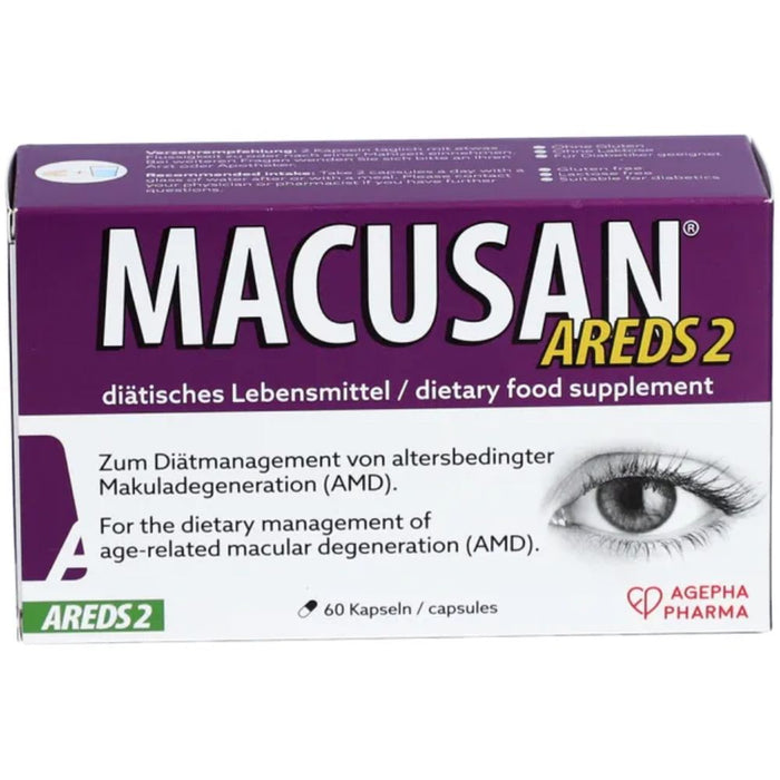Macusan Areds2 Kapseln zum Erhalt normaler Sehkraft, 60 St. Kapseln