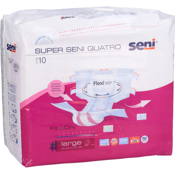 Seni Super Quatro Inkontinenzslips für Erwachsene Large, 10 St. Slips