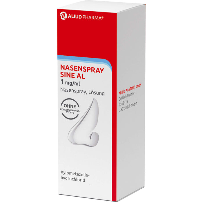 Nasenspray sine AL 1 mg/ml Nasenspray bei Schnupfen, Nasennebenhöhlen-Entzündung und allergischem Schnupfen, 10 ml Solution