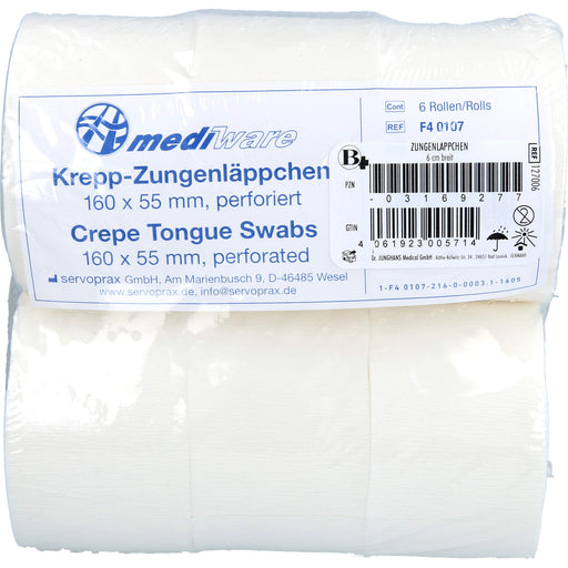 Brinkmann Zungenläppchen Kreppapier zur hygienischen Fixierung der Zunge bei einer endoskopischen Untersuchung, 1 St. Packung