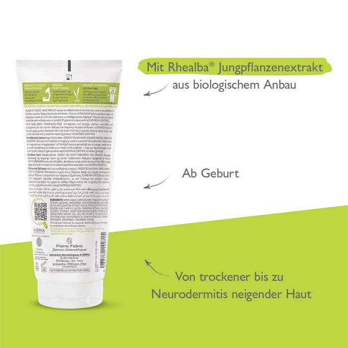 A-DERMA EXOMEGA Control Balsam, 200 ml Balm
