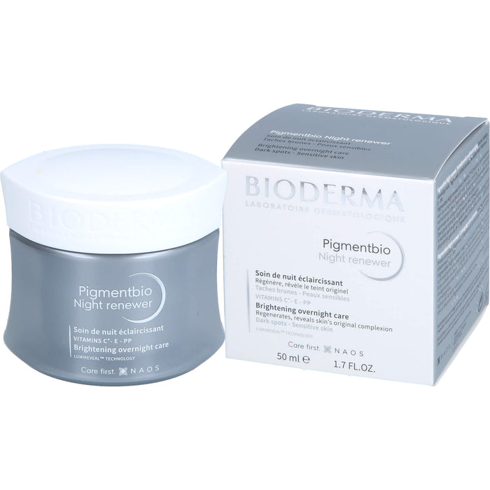 BIODERMA Pigmentbio Night Renewer aufhellende Nachtcreme für zu Pigmentflecken neigende Haut, 50 ml Crème