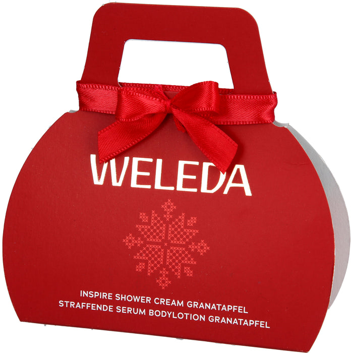 WELEDA Mini Geschenkset Granatapfel mit Inspire Shower Cream Granatapfel  und straffender Serum Bodylotion, 40 ml Creme