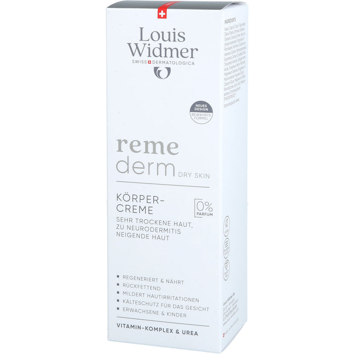 Louis Widmer Remederm Körpercreme unparfümiert für sehr trockene Haut, 200 ml Cream