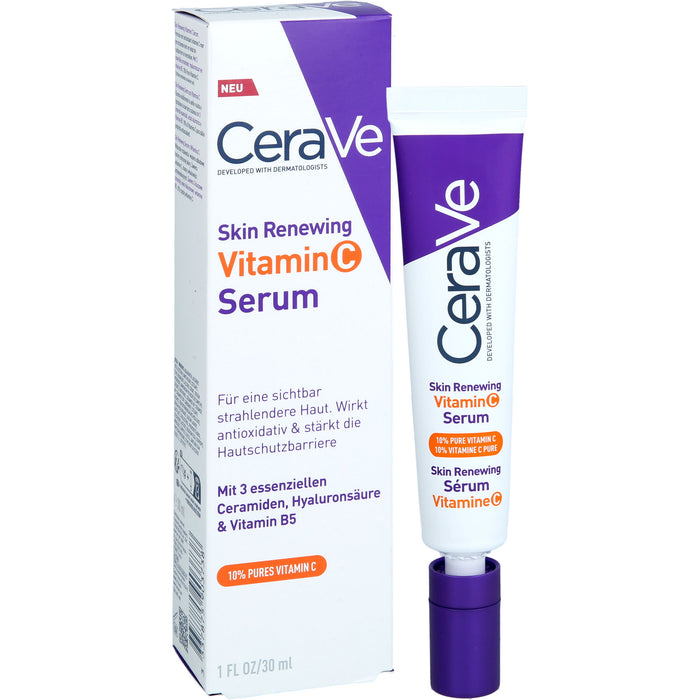 CeraVe Skin Renewing Vitamin C Serum für eine strahlendere Haut, 30 ml Gel