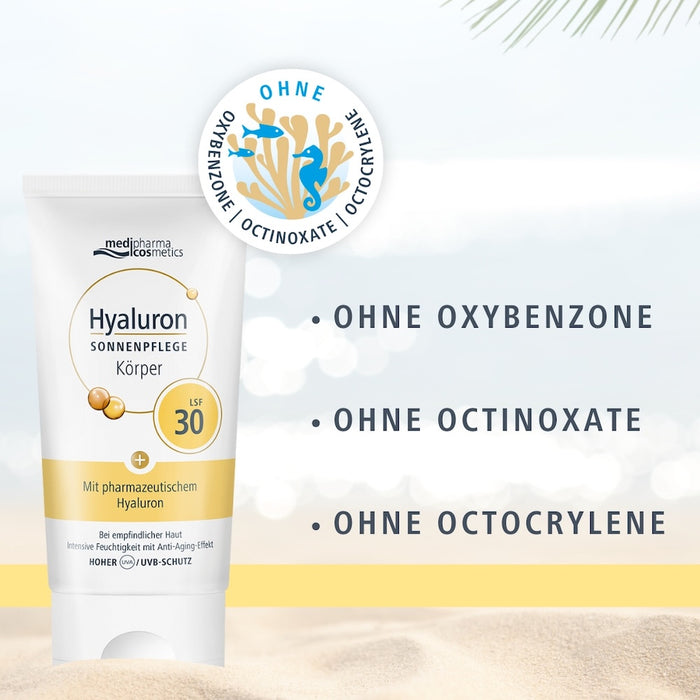 Medipharma Cosmetics Hyaluron Sonnenpflege Körper LSF 30, 150 ml Crème