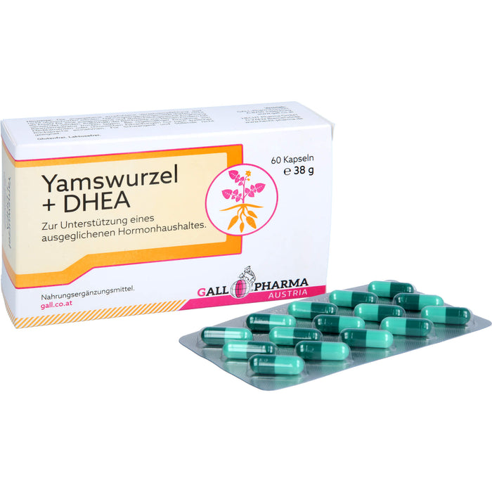 GALL PHARMA Yamswurzel + DHEA Kapseln zur Unterstützung eines ausgewogenen Hormonhaushalts, 60 pcs. Capsules