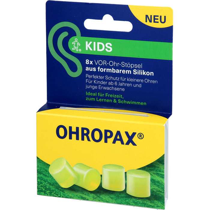 OHROPAX Kids Silikon Vor-Ohr Stöpsel, 8 St. Ohrstöpsel