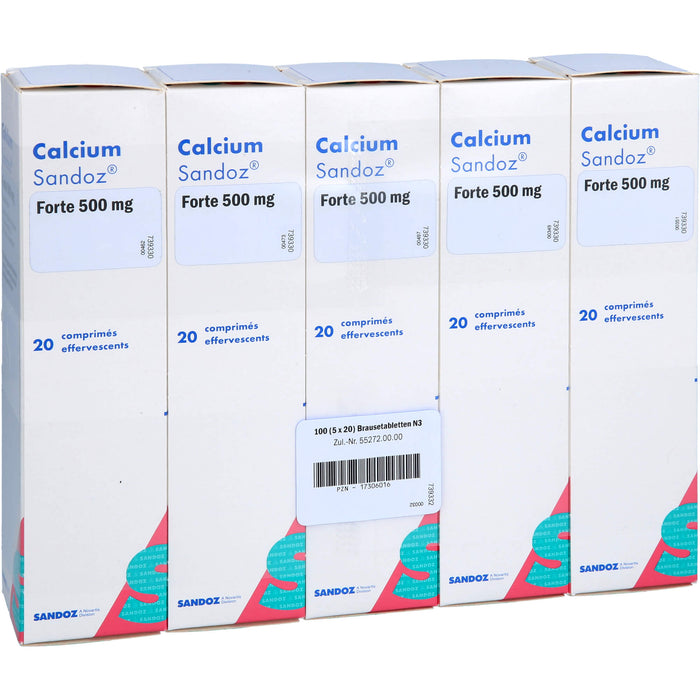 Calcium-Sandoz Forte 500 mg Emra Brausetabletten, 100 St BTA