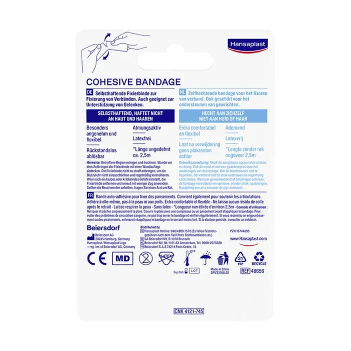 Hansaplast Selbsthaft. Fixierbinde blau 4mx6cm, 1 pcs. Bandage