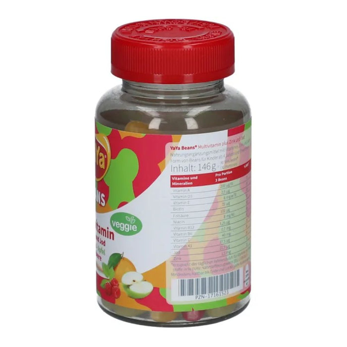 YaYa Beans Multivitamin + Zink + Jod Kaudragees, 90 St. Kautabletten