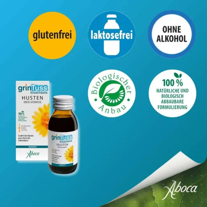 GrinTuss Hustensaft bei trockenem Husten, 180 g Lösung