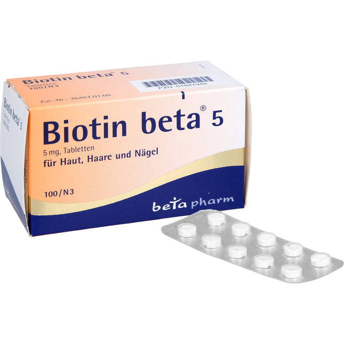 Biotin beta 5 Tabletten, 100 St. Tabletten