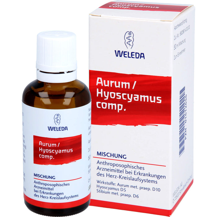 WELEDA Aurum / Hyoscyamus comp. Mischung bei Erkrankungen des Herz-Kreislaufsystems, 50 ml Mélange