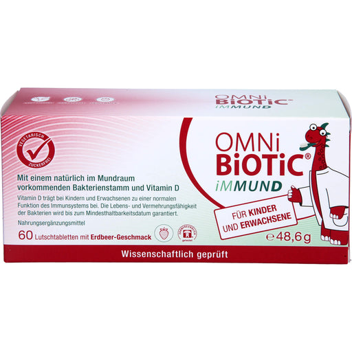 OMNi-BiOTiC iMMUND Lutschtabletten mit Erdbeergeschmack für Kinder und Erwachsene, 60 St. Tabletten