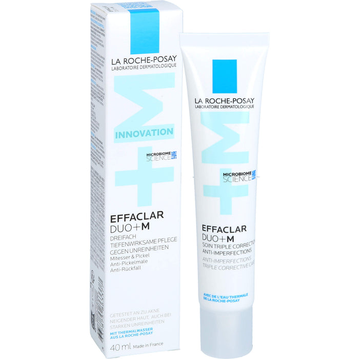 La Roche-Posay Effaclar Duo+M dreifach tiefenwirksame Pflege gegen Unreinheiten, 40 ml Cream