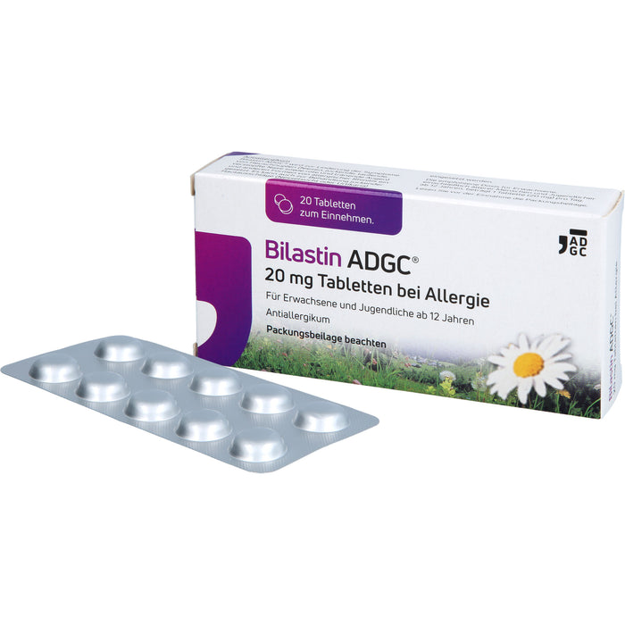 ADGC Bilastin 20 mg Tabletten bei Allergien, 20 pcs. Tablets