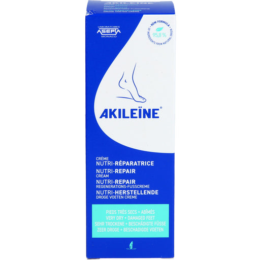 AKILEINE Nutri-Repair Regenerations-Fußcreme für sehr trockene Haut, 100 ml Creme