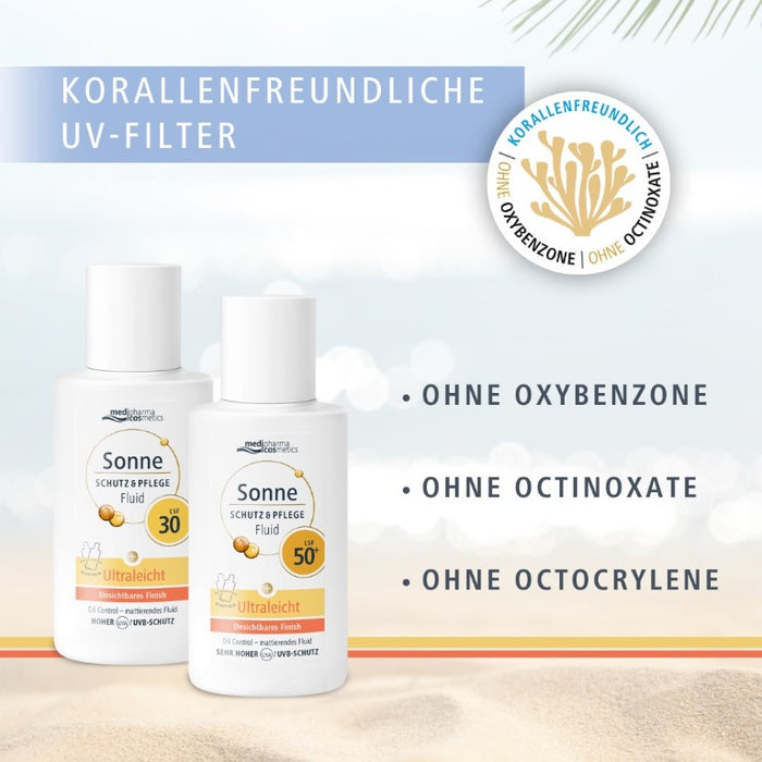 Medipharma Cosmetics Sonne Schutz & Pflege Fluid LSF 30 ultraleicht mit unsichtbarem Finish, 50 ml Solution