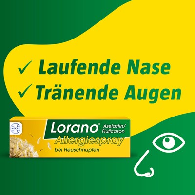 Lorano Azelastin/Fluticason Allergiespray bei Heuschnupfen, 1 pc Spray