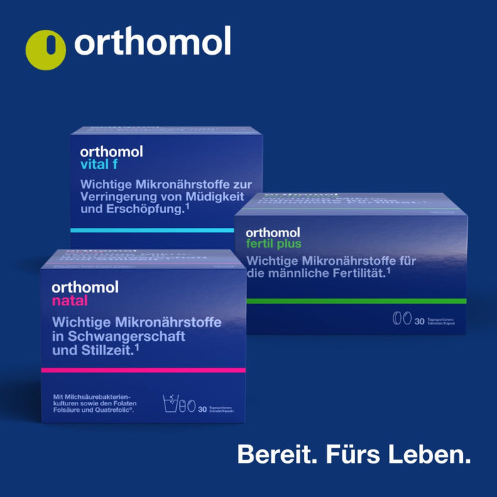 Orthomol Natal pre für Frauen mit Kinderwunsch - mit Vitamin B12, Folsäure und Zink - Unterstützung der Fruchtbarkeit, 30 St. Tagesportionen