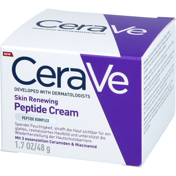 CeraVe Skin Renewing Peptid Creme für eine aufgepolstertere Haut, 48 g Cream