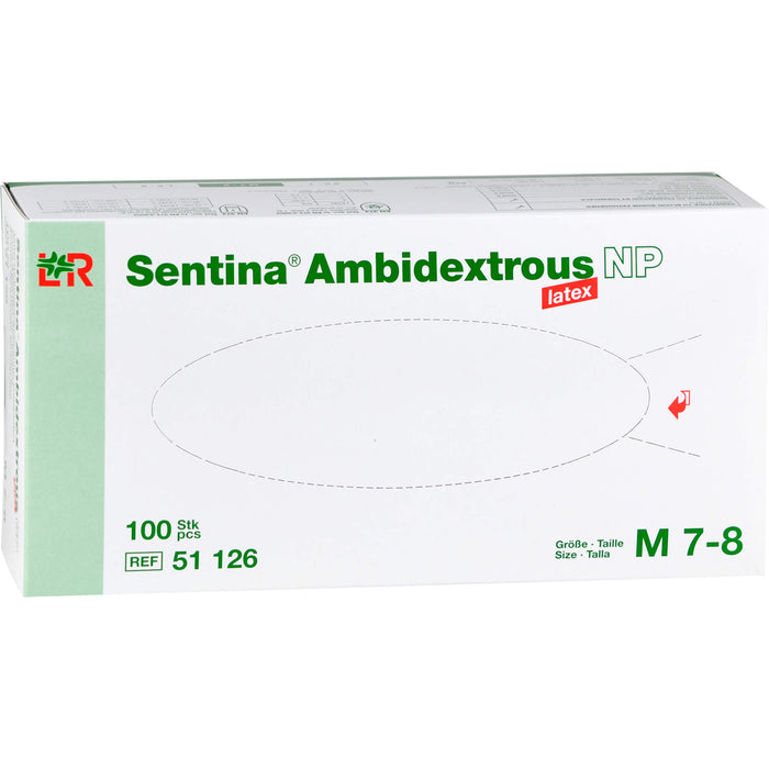 Sentina Ambidextrous Latex Gr. M unsteril Untersuchungshandschuhe, 100 pcs. Gloves