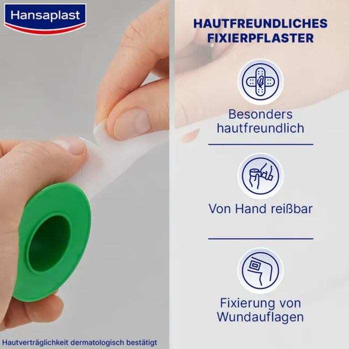 Hansaplast Sensitive Fixierpflaster 5 m x 1,25 cm, 1 St. Pflaster