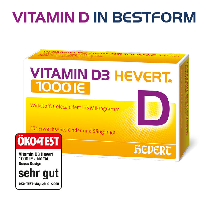 Vitamin D3 Hevert 1000 Ie, 100 St TAB