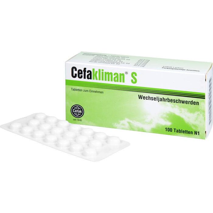 Cefakliman S Tabletten bei Wechseljahresbeschwerden, 100 pc Tablettes