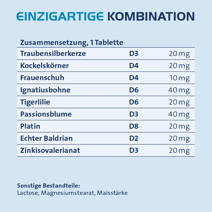 Calmvalera Tabletten bei nervösen Störungen wie Schlafstörungen und Unruhe, 60 pcs. Tablets